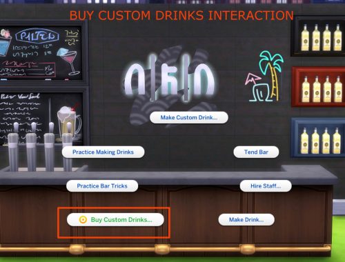 Custom Drink Interactions (Update Jan 30, 2017)