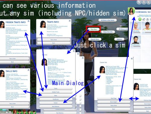 Show/Search Sim Info Mod