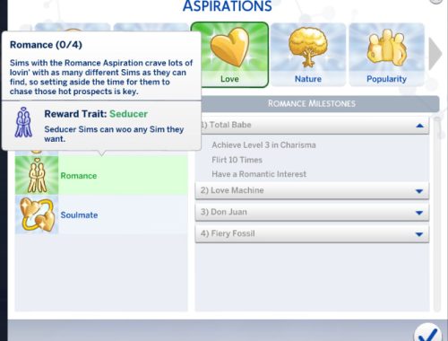 Romance Aspiration (TS2-TS4)
