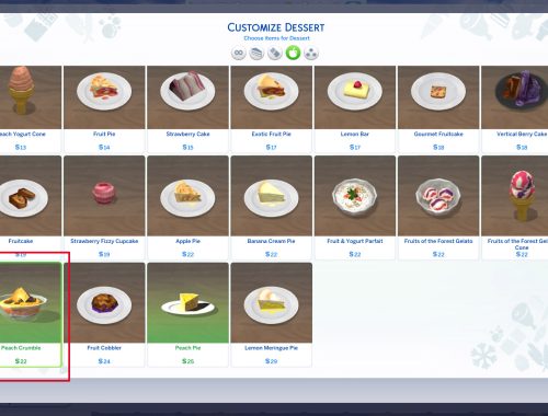 Peach Crumble Custom Food