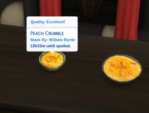 Peach Crumble Custom Food