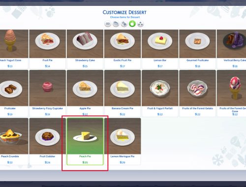Peach Pie Custom Food