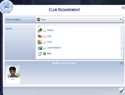 Gender Filters for Clubs