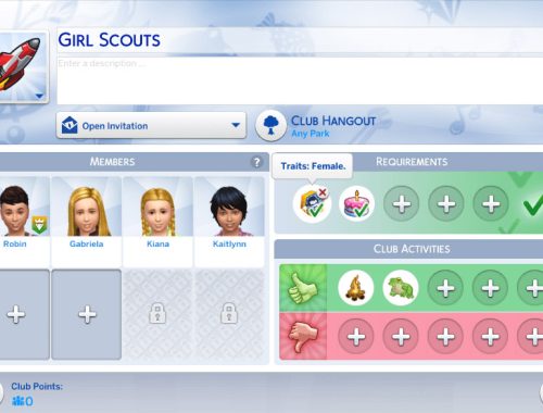 Gender Filters for Clubs