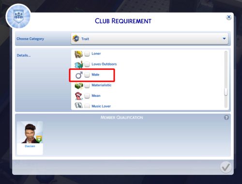 Club Requriment: Gender Filters (Updated 06/10/2017)