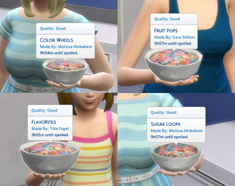 The Sims Resource - Free Range Cereal Bowl Set