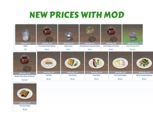 Sims 4 Restaurant Price Increment!
