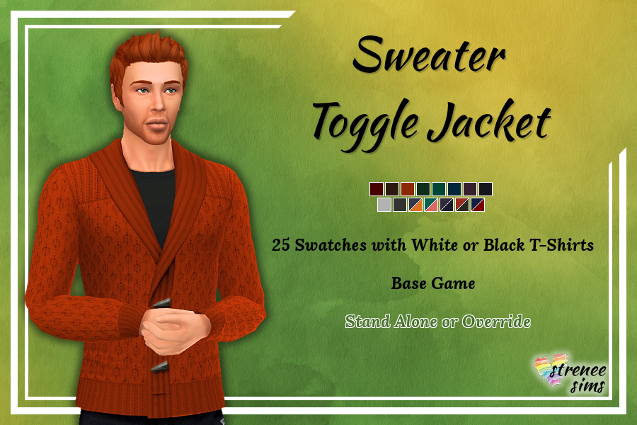 Sweater Toggle Jacket - The Sims 4 Catalog