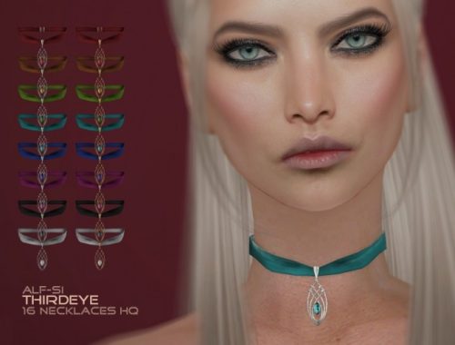 A.C. earrings HQ & Thirdeye necklace at Alf-si