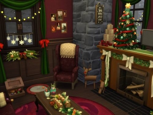 A Christmas House (No CC) by Caradriel at Mod The Sims