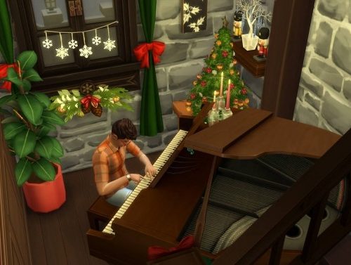 A Christmas House (No CC) by Caradriel at Mod The Sims