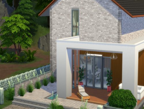 A modern house in the suburbs