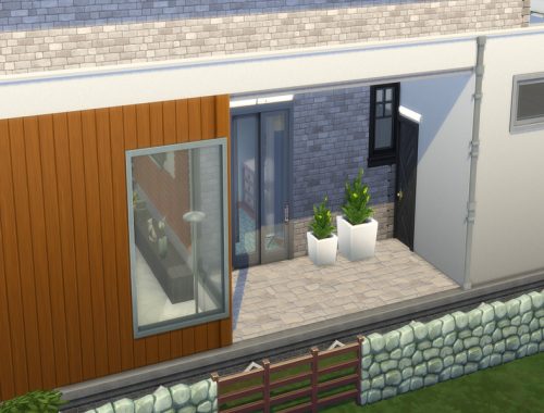 A modern house in the suburbs