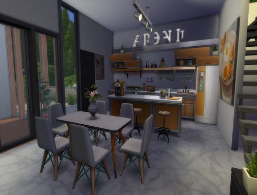 A modern house in the suburbs
