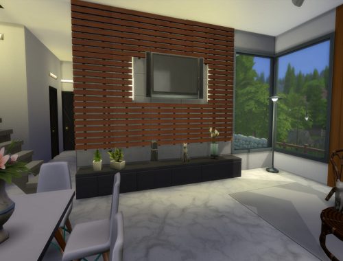 A modern house in the suburbs