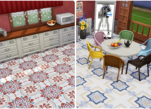 Palermo tiles at Annett’s Sims 4 Welt