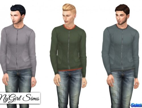 Double Layered Zip Up Sweater at NyGirl Sims