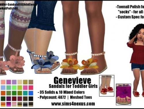 Genevieve sandals for girls