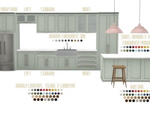 Mina Kitchen Contemporary Shaker-Style at Simsational Designs