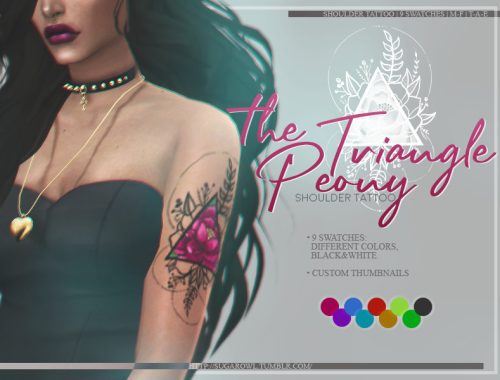 The Triangle Peony tattoo
