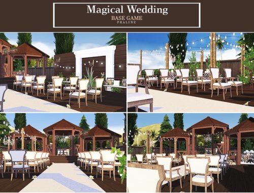 Magical Wedding venue by Pralinesims