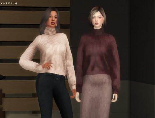 ChloeM-Sweater pure color