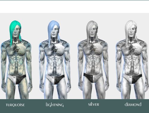 Cyber-skinton for male Serebrato