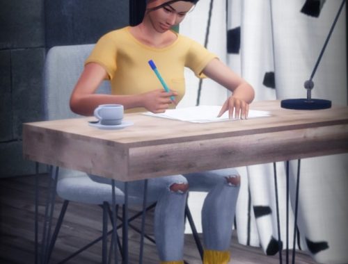 Writing a letter Poses at Katverse
