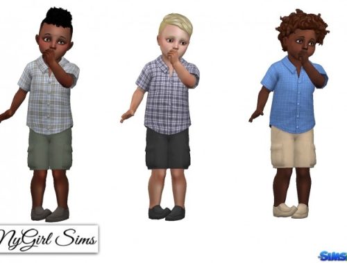 3 Piece Summer Outfit Toddler Boy at NyGirl Sims