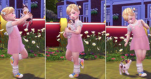 Toddler & Kitten Pose at A-luckyday