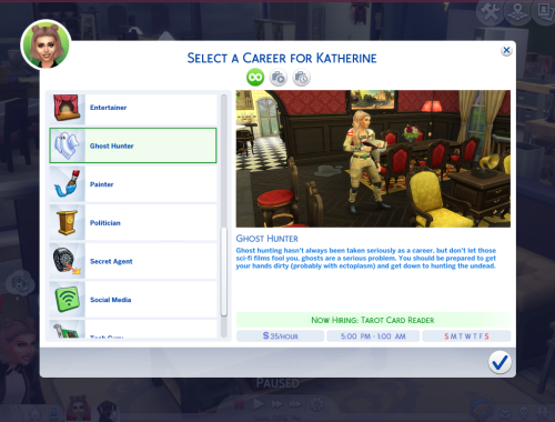 Ghost Hunter Career (TS3 to TS4)