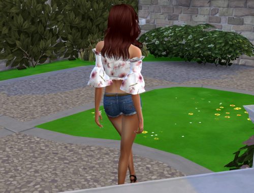 Cherry Blossom Watercolor Floral Crop Top (Mesh Needed)