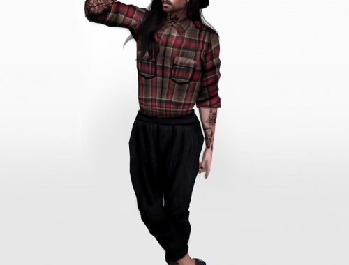 SIMSIMI M ARTSIMS MONSTERSTYLE PLAID OUTFIT EDIT