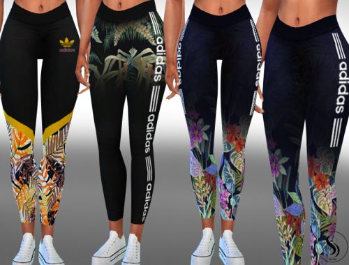 Adidas New Style Athletic Leggings