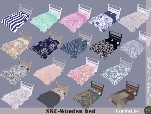 SKC Wooden bed at Studio K-Creation