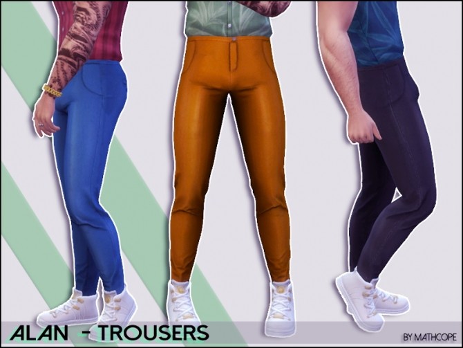 Alan trousers by Mathcope at Sims 4 Studio - The Sims 4 Catalog