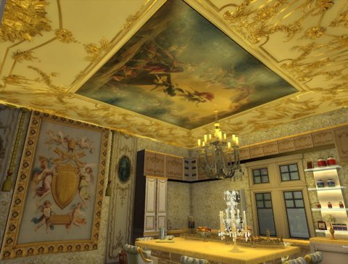 Amazing Golden Ornamented Ceilings Set II & III at Anna Quinn Stories