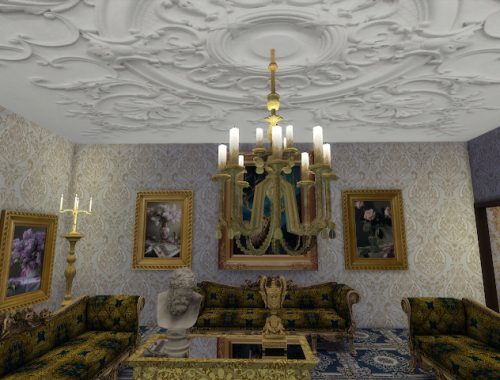 Amazing Golden Ornamented Ceilings Set VI at Anna Quinn Stories