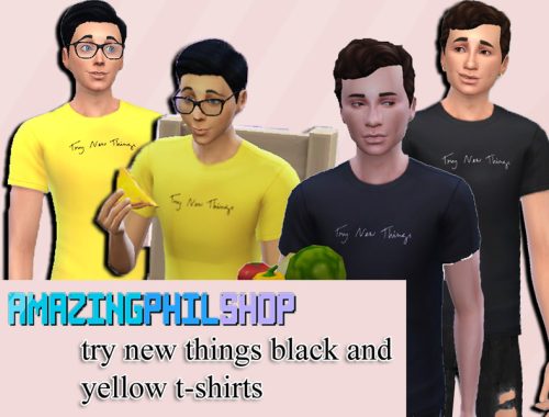 AmazingPhil - black and yellow Try New Things shirts
