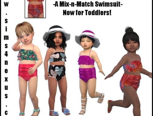 Amelia mix-n-match swimsuits by SamanthaGump at Sims 4 Nexus