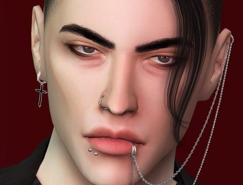 ANATHEMA Lip Stud Piercing Selection at Praline Sims