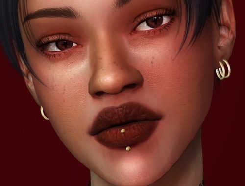 ANATHEMA Lip Stud Piercing Selection at Praline Sims