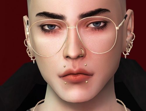 ANATHEMA Lip Stud Piercing Selection at Praline Sims