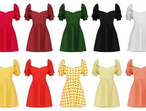 Andrea Dress at Daisy Pixels