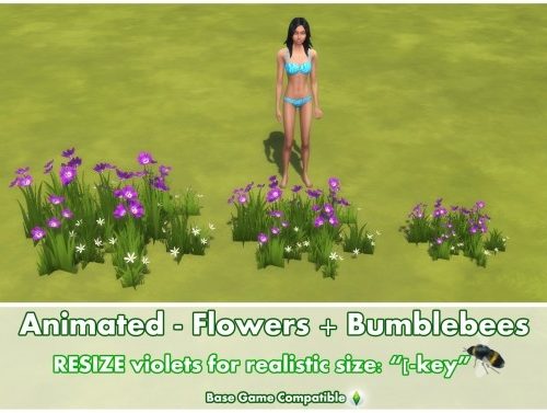 Animated Flowers + Bumblebees