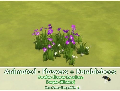 Animated Flowers + Bumblebees