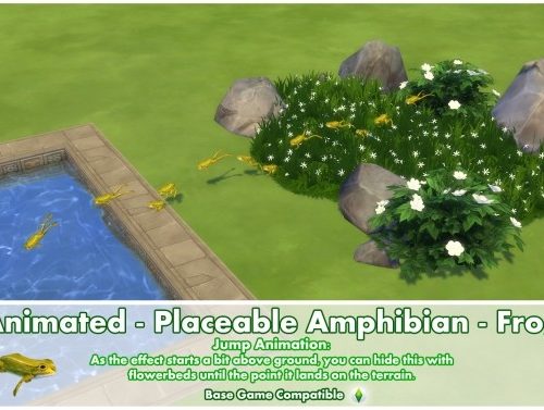 Animated Placeable Amphibian – Jumping Frog by Bakie at Mod The Sims