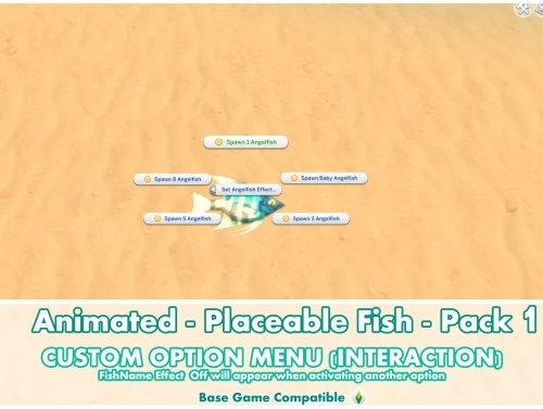 Animated Placeable Fish Pack 1 by Bakie at Mod The Sims