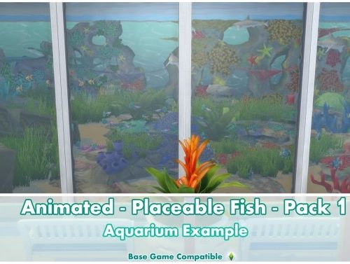 Animated Placeable Fish Pack 1 by Bakie at Mod The Sims