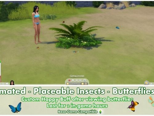 Animated Placeable Insects – Butterflies IL by Bakie